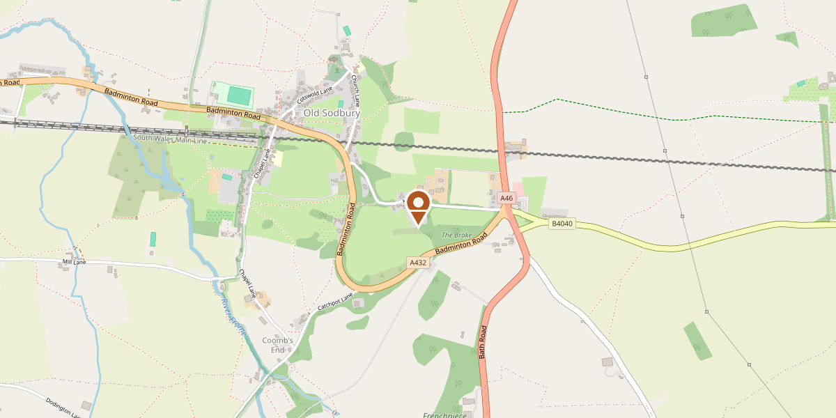 Map to Woodside Field Motorhome Park